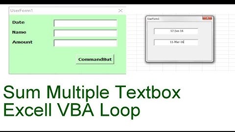 Sum Multiple Textbox Excell VBA Loop