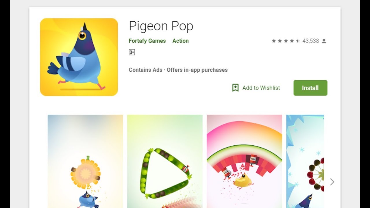 Pigeon Pop game by Fortafy Games [Hindi]