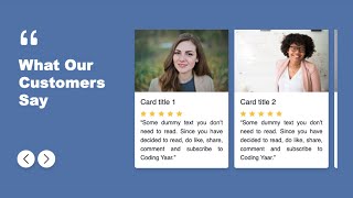Bootstrap 5 Testimonial Slider | Testimonial Carousel