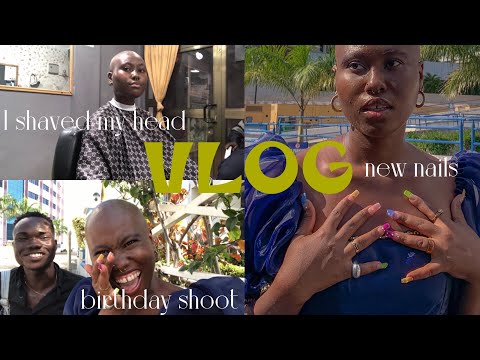 I shaved my head for my 25th birthday! Birthday prep + shoot vlog