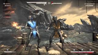 Mortal Kombat X - Gold Scorpion vs Blue Steel Sub Zero