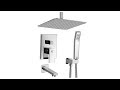 HIMK Shower System, Ceiling Mount Shower System Chrome with 10" Rain Shower