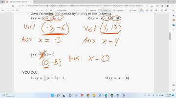 2.6 Graphing Absolute Values - Mr. Steffen