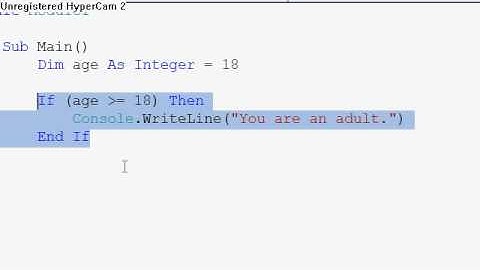 Visual Basic Tutorials P5 - If Statements