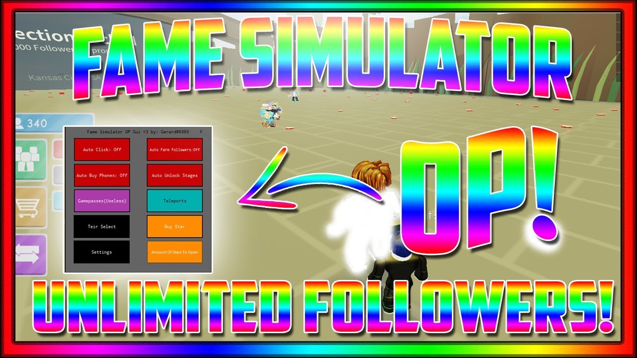 *NEW* FAME SIMULATOR UNLIMITED FOLLOWERS Script / Hack (OP) - 