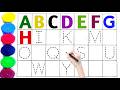 Learn ABC, A to Z, Collection for alphabet writing along the dot line for kid & toddler, Kids Rhymes