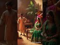 Miniature Doll Mehndi ASMR 💚 Village Wedding | Green Garara Bride Tiny Kitchen#MehndiCeremony#short