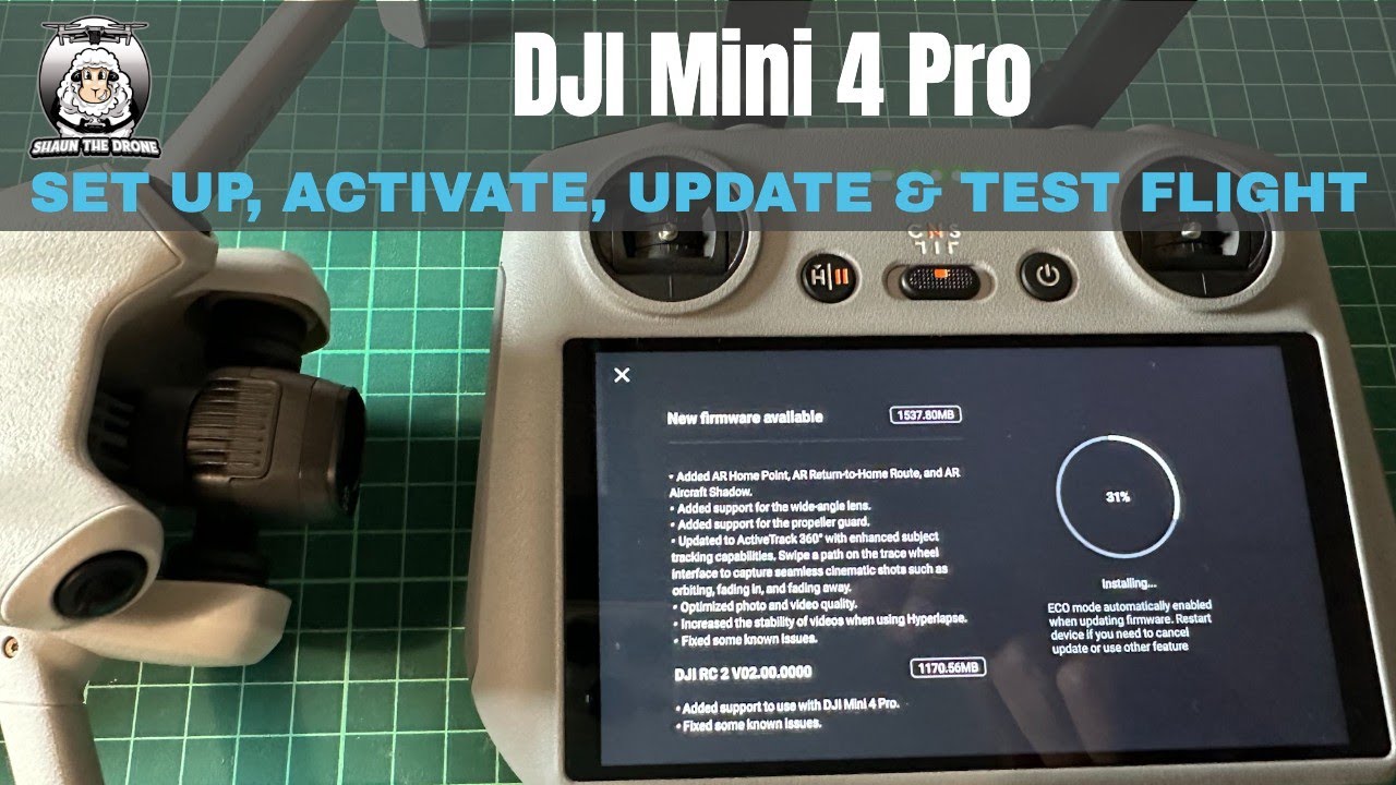 How to set up, activate and update DJI Mini 4 Pro DJI RC2