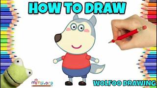 Cartoon Character Wolfoo Drawing and Printable Coloring Page PDF