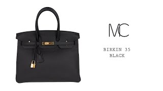 Hermes Birkin 35 Bag Black Togo Gold Hardware Ultimate Classic • MIGHTYCHIC •