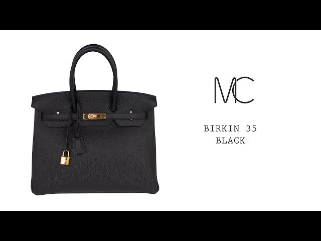 Hermes Birkin 35 Bag Black Togo Gold Hardware Ultimate Classic • MIGHTYCHIC  • 