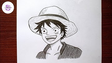 How to Draw Monkey D. Luffy || Easy Anime Drawing Step by Step || Anime from One Piece Pencil Art