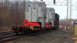 CSX  High and Wide Train Meets Pair of Aces on NS Train