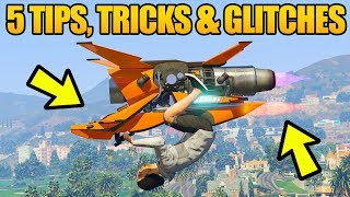 GTA 5 Online - 5 NEW GLITCHES & TRICKS! (Fly Oppressor MKII Upside Down, Super Speed Glitch & More)