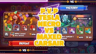 Rush royal  p.v.p Tesla Necro deck  vs Maxed Corsair deck