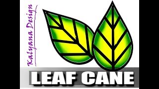 Leaf cane with skinner blend roll - basic canes - polymer clay tutorial 156