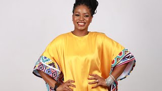 New Ndebele on Yellow Satin African Kaftan by Tribe Afrique screenshot 5