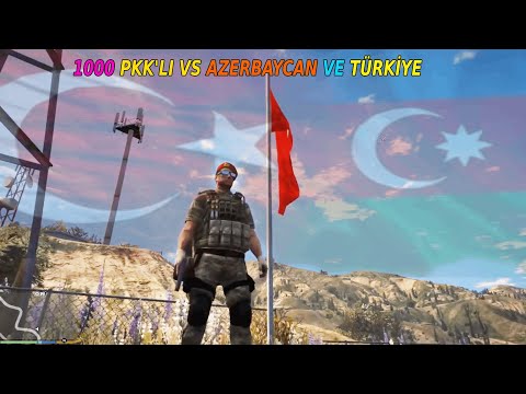 GTA 5 TÜRKİYE VE AZERBAYCAN VS 1000 TERÖRİST MÜBARİZ İBRAHİMOV'LA PKK İŞİD LİDERLERİNİ ÖLDÜRÜYORUZ