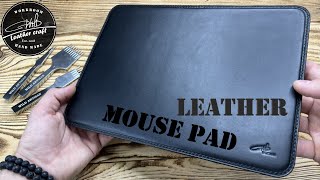 Making a leather Mouse Pad by #wildleathercraft