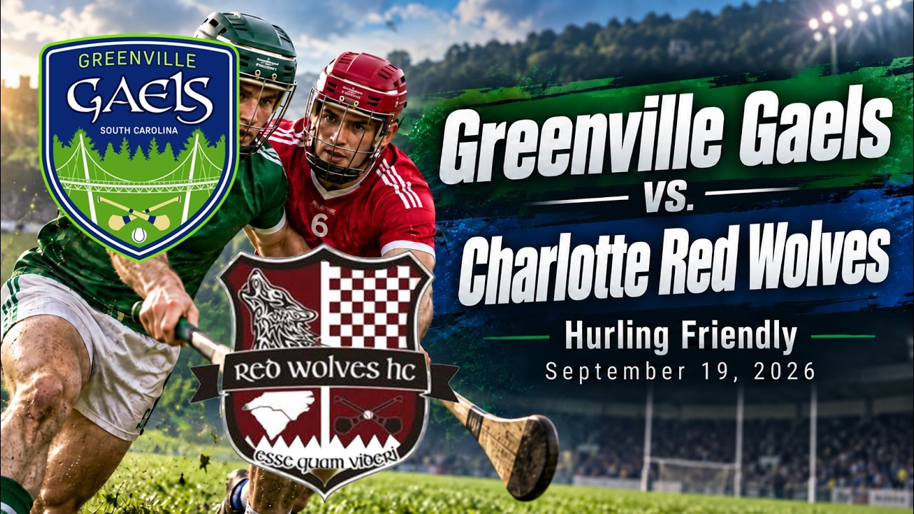 Greenville Gaels vs. Charlotte Red Wolves | Hurling Friendly | USGAA Southeast - September 19, 2026