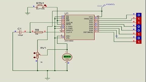 ADC _ Analog To Digital Converter  Using ADC0804 (With LED And Logic Probe)