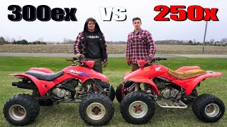 Honda TRX 300ex vs Honda TRX 250x (SURPRISE WIN!)