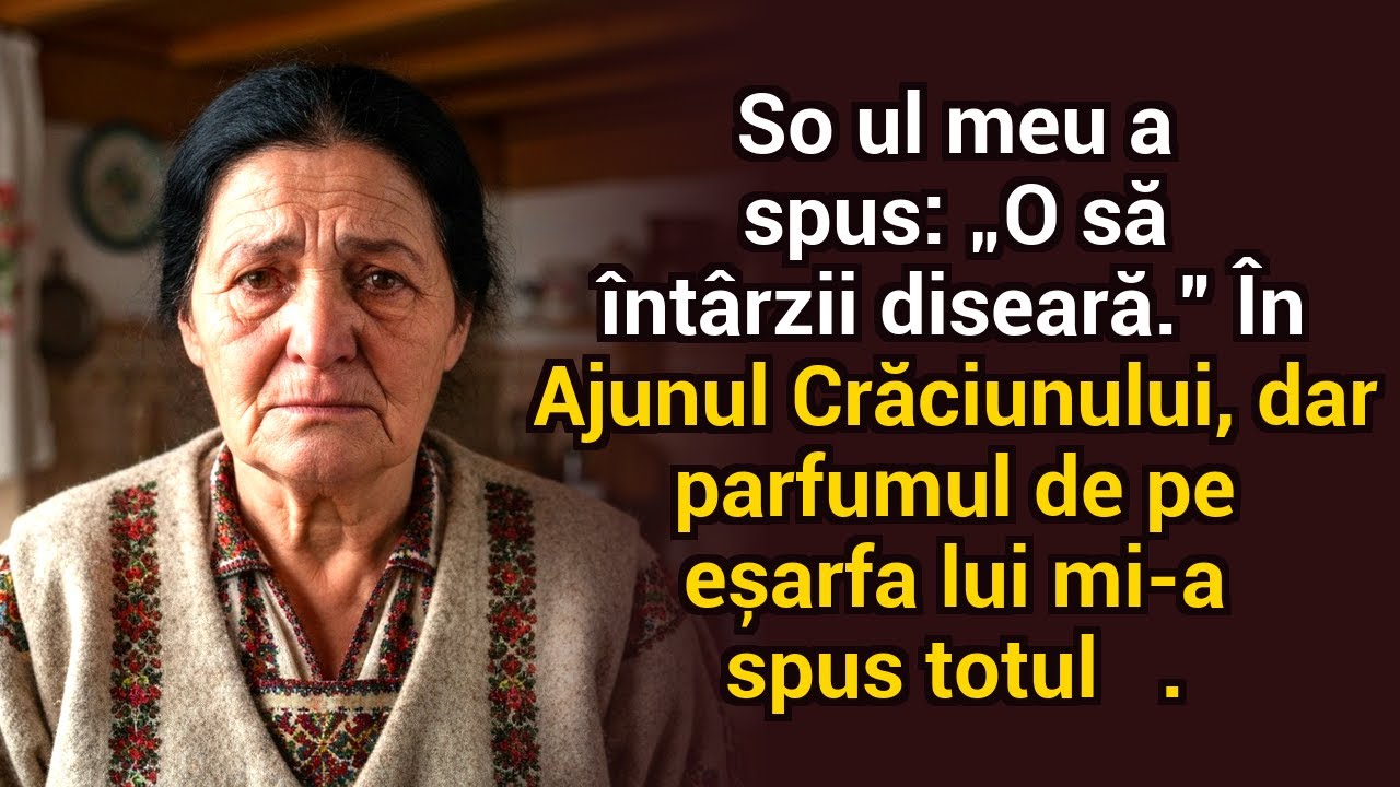 În Ajun de Crăciun soțul meu a spus că va întârzia — dar parfumul de pe eșarfa lui mi‑a spus totul