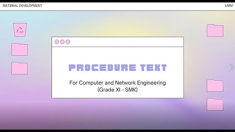 English Learning Material "Procedure Text" for Grade XI TKJ