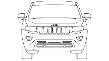 How to draw in Ms Paint | Jeep Cherokee Drawing in Ms Paint | Car Drawing. #Cardrawing #jeepcherokee