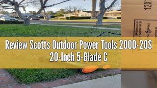 Review Scotts Outdoor Power Tools 2000-20S 20-Inch 5-Blade Classic Push Reel Lawn Mower, Green