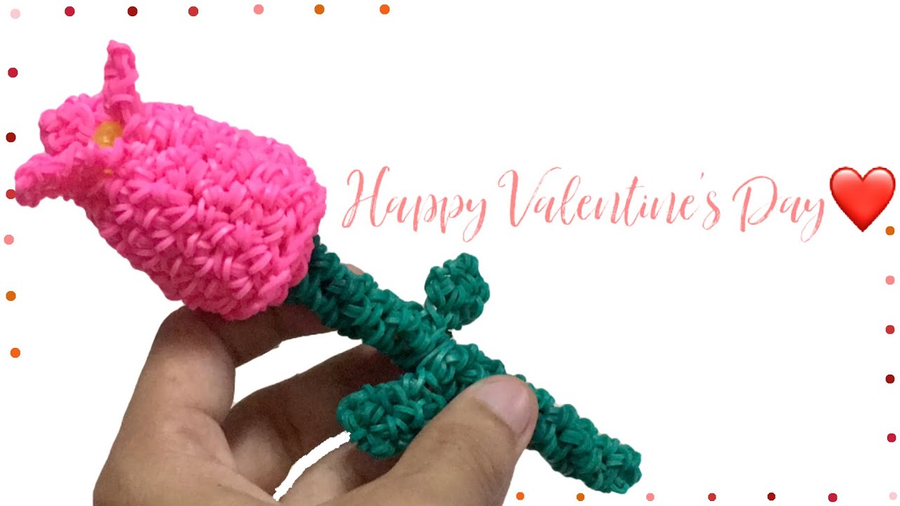 Loomigurumi Tulip Tutorial~Rainbow Loom