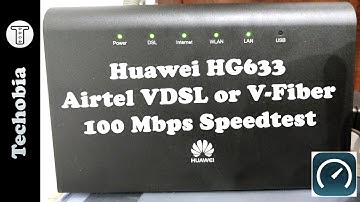 Airtel VDSL 100Mbps Speedtest using Huawei Home Gateway HG633 - Over Wifi Dual Band