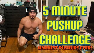 5 Minute Pushup Challenge | Hardest Pushups Ever! | Eric Rivera