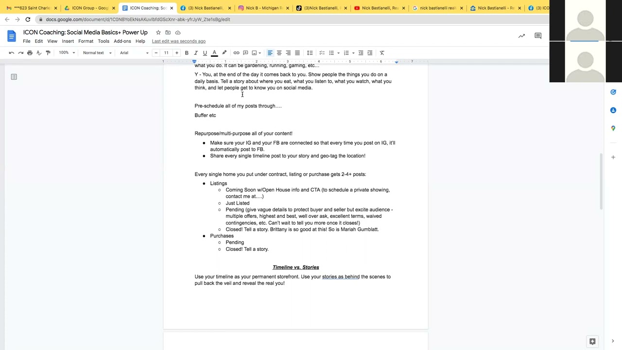 ICON Coaching Mtg Social Media Basics + Power Up