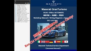 Maserati GranTurismo M145 Workshop Repair Manuals . Wiring Diagrams .Spare parts .Owners Manual Maserati Granturismo Workshop Manual