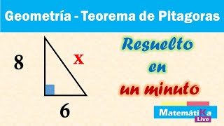 Teorema de Pitagoras en un minuto