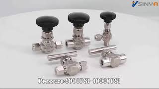 DEFLOK Stainless Steel Hydraulic Needle Flow Control Valve Two Ferrule Adjustable Small Needle Valve