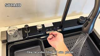 Video thực tế chậu rửa bát năm phím ( bồn rửa chén thông minh ). Lh zalo 0838898444