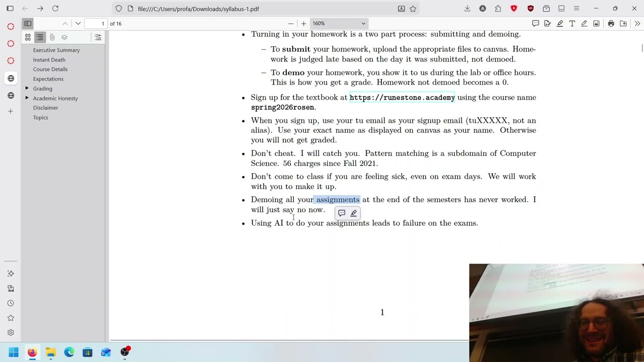 Lecture 1: Syllabus.  History