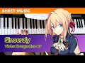 Sincerely - Violet Evergarden OP | Advanced Piano | Anime Music