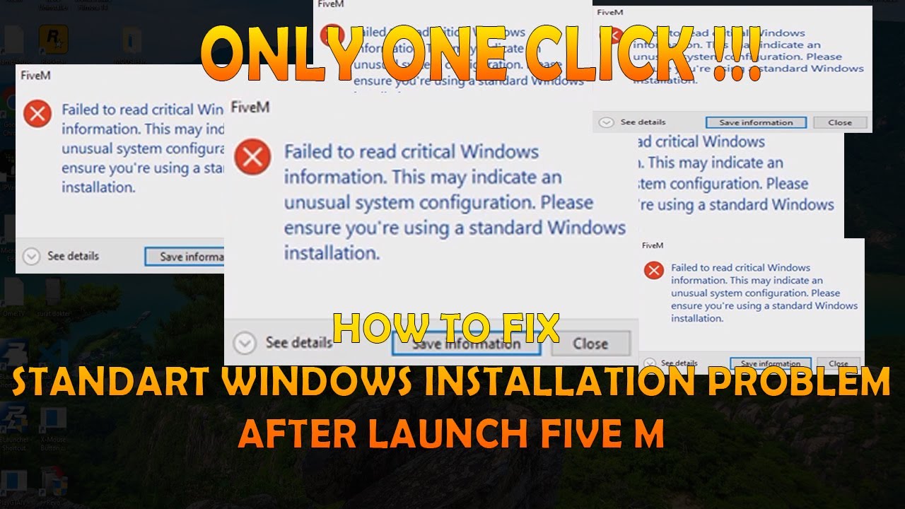 HOW TO FIX FIVE M PROB - ISSUE CRITICAL WINDOWS INFORMATION , ENSURE ...