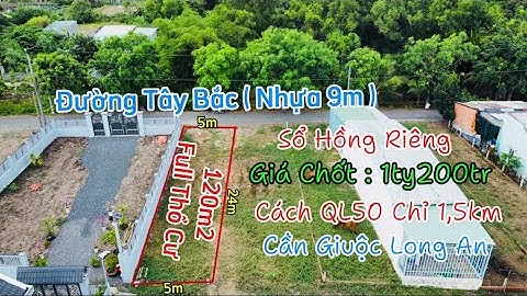 Đất Thổ Cư Mặt Tiền Đường Nhựa 9m Dân Cư Đông Thuận Tiện Kinh Doanh Buôn Bán