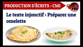 Production d'écrits CM1: Le texte injonctif : Comment préparer une omelette