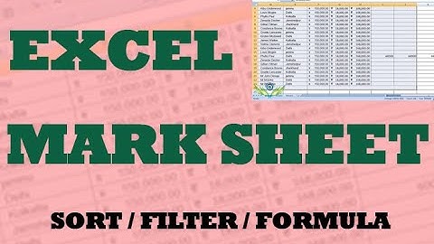 Excel-Marksheet