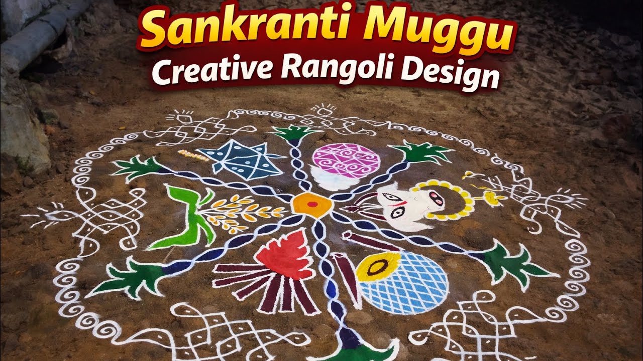 Sankranti Special Muggu | Beautiful Traditional Rangoli Design | Step by Step