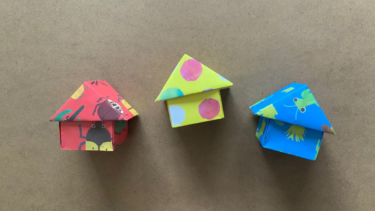 Origami House Box 怎麼折紙房子盒子 How to make a paper house box YouTube
