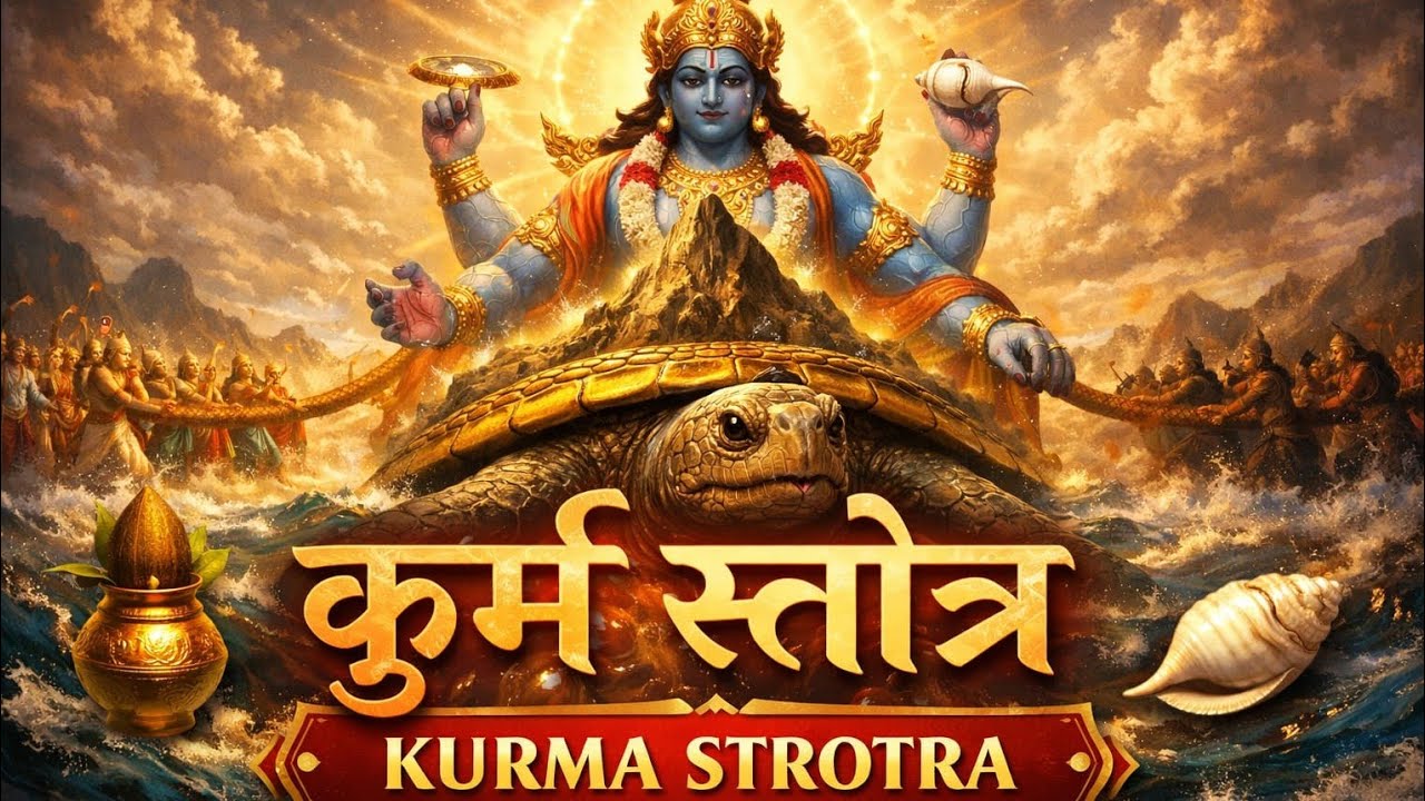 श्री कूर्म स्तोत्र।Shri Kurma Stotram। सुख समृद्धि धन पुत्र यश ऐश्वर्य और समस्त कामना पूर्ति हेतु।
