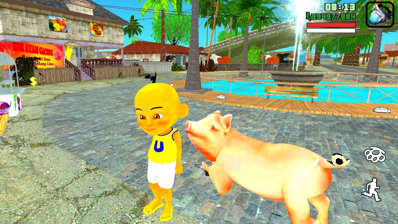 Upin di kejar Babi Budo 🤣 Oyanio Tv