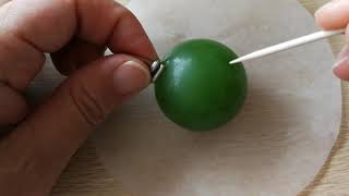 How to eat your first Marimo Yokan. Akan Lake Hot Spring, Hokkaido