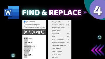 Microsoft Word Find | Pt. 4 |Wildcard Search Replace